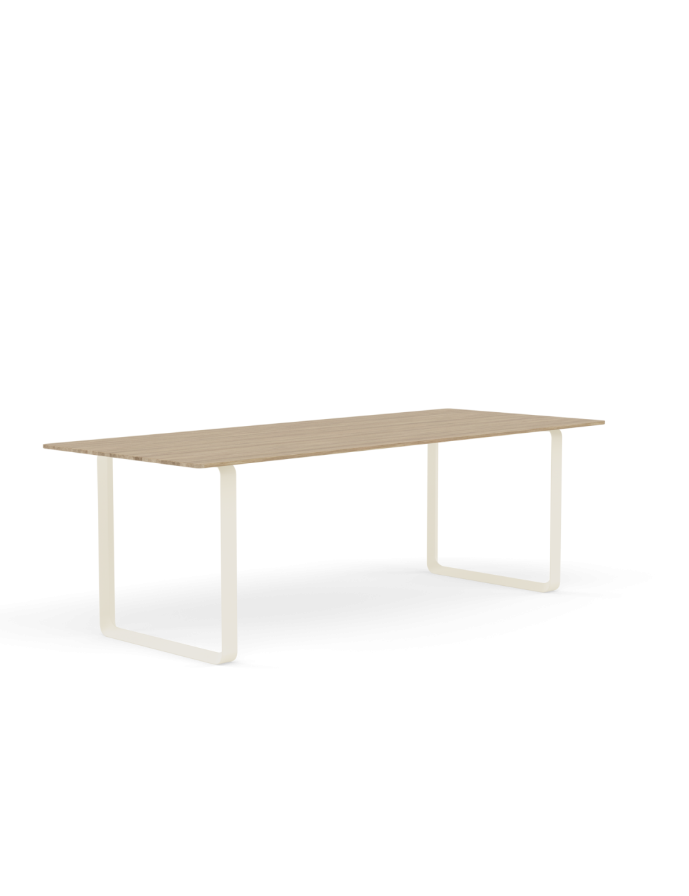 Tafel 70/70 | zand frame/eiken blad
