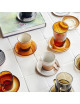 70's Glassware Onderzetbordjes (set van 4) | amber brown