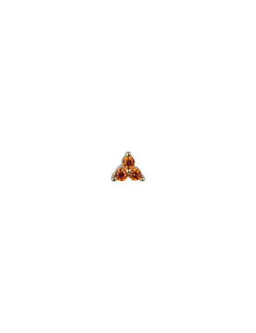 Mini Stud Triangle Oorbel | oranje
