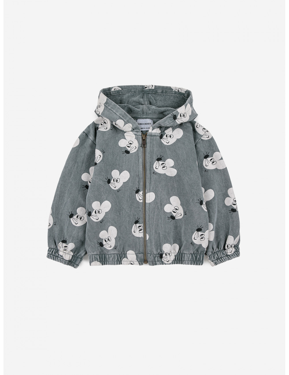 Zipped Hoodie Baby | mouse all over