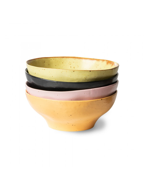 Bold & Basic Ceramics Kommen (set van 4) | mixed colours