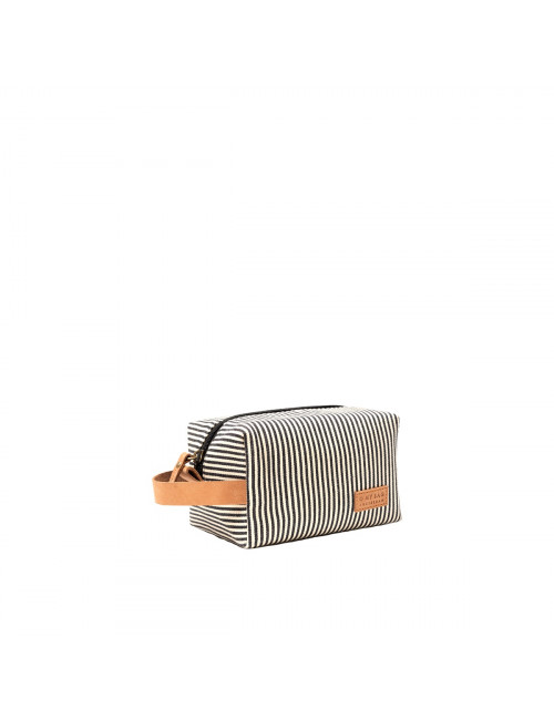 Ted Travel Case Small | cotton/camel hunter leather