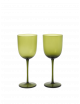 Wittewijnglazen Host (set van 2) | moss green