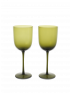 Rodewijnglazen Host (set van 2) | moss green