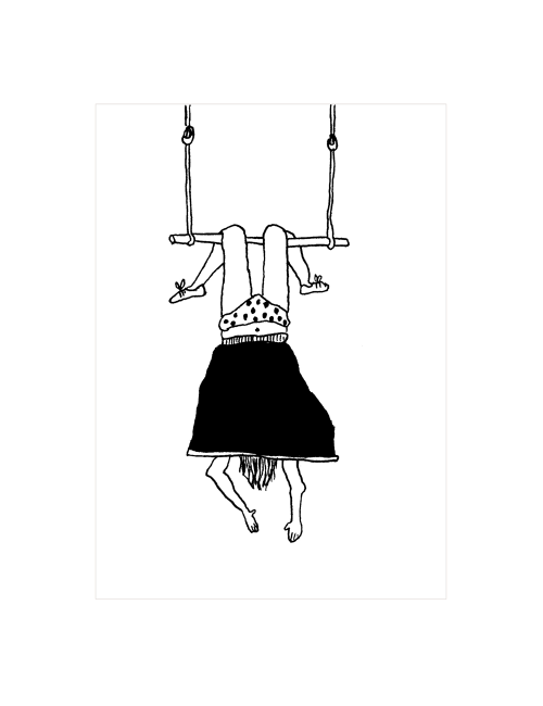Postcard Trapeze Girl