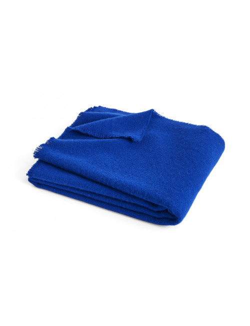 Plaid Mono Blanket 100% Wol | ultramarine