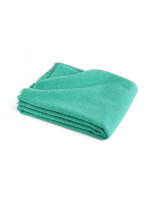 Plaid Mono Blanket 100% Wol | aqua green
