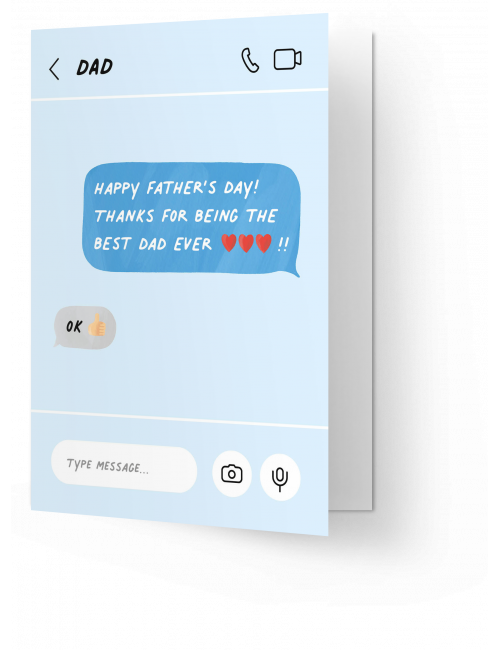Wenskaart | father's day text
