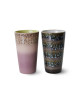 Ceramic 70's Latte Mokken (set van 2) | forest