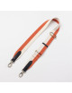 Schouderband | koper/wit/zwart leder