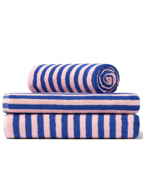 Naram Handdoek 70x140 | dazzling blue/rose
