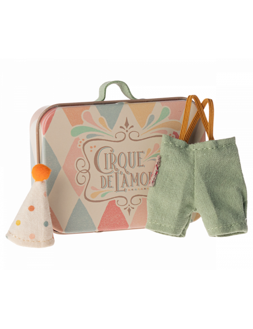 Muis Outfit Clown in Koffertje