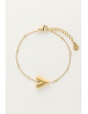 Armband Goud | bolletjes/hartje
