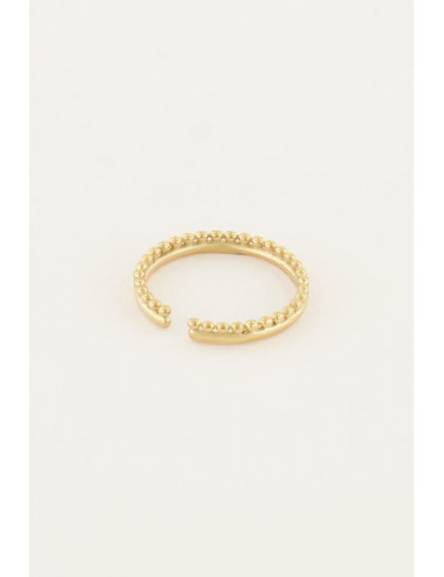 Ring Iconic Goud | bolletjes