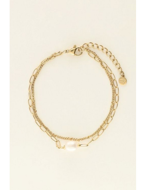 Armband Goud | parel