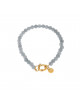 Armbandje Light Blue Beads | goud