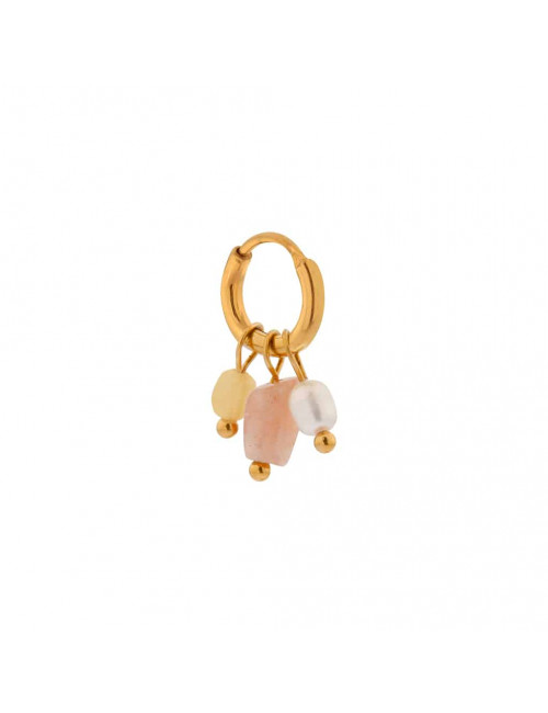 Oorbel Gemstone Hoop | goud