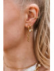 Oorbel Gemstone Hoop | goud