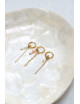 Oorbel Chain Pastel Hoop | goud
