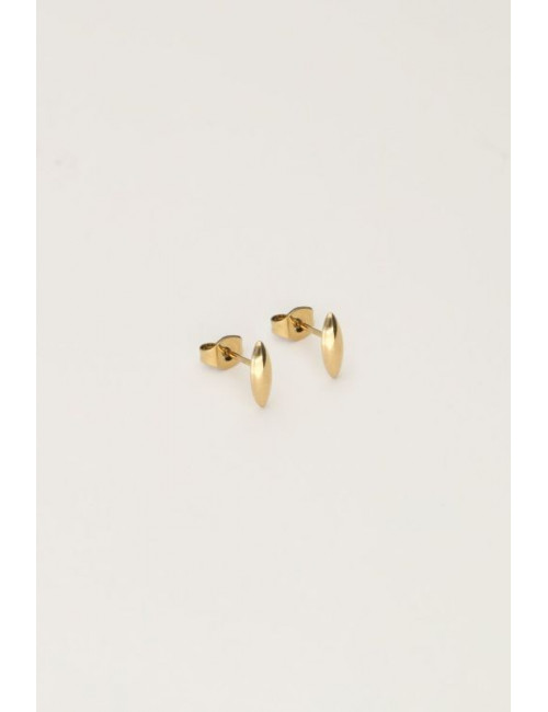 Oorbellen Studs Goud | oval