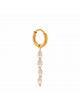Oorbel Quadruple Pearl | goud