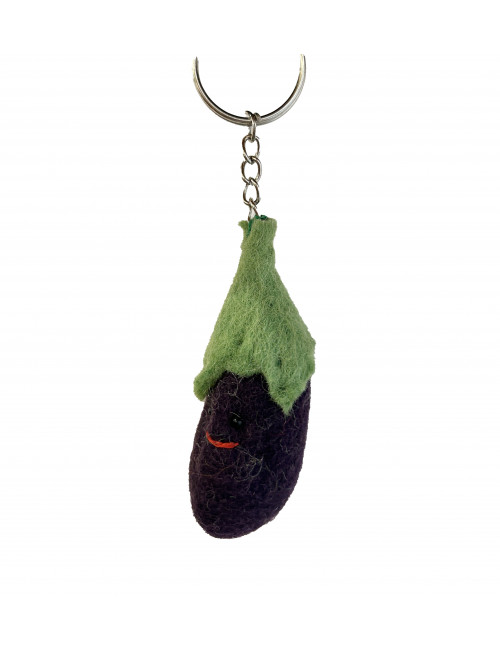 Handmade Keychain | eggplant