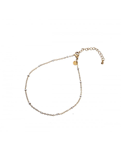 Enkelbandje Goud | wit