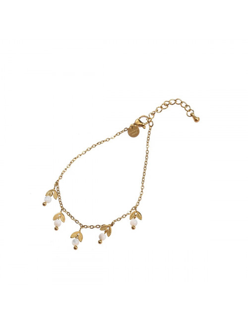 Enkelbandje Goud | blaadjes