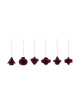 Papieren Ornamenten (set van 6) | burgundy