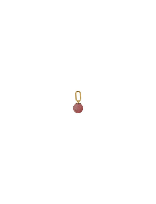 Gouden Bedeltje Stone Drop | rood