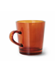 70's Ceramics Americano Mug Glass | amber brown