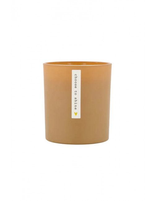 Geurkaars In Glas | choose to shine/camel