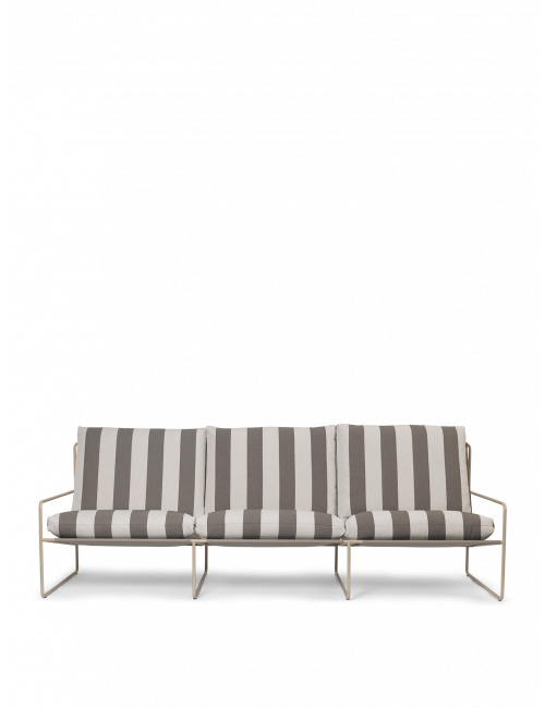 Desert 3-Seater Stripe | cashmere/chocolate