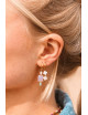 Oorbel White Clover Hoop | goud