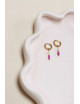 Oorbel Terra Purple Hoop | goud