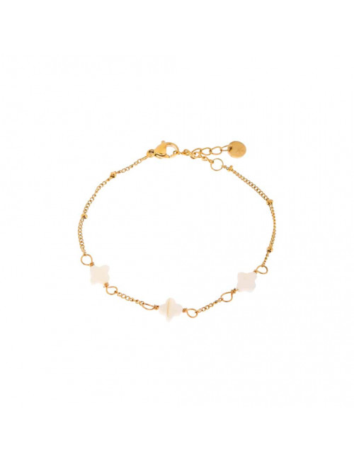 Armbandje White Clover | goud