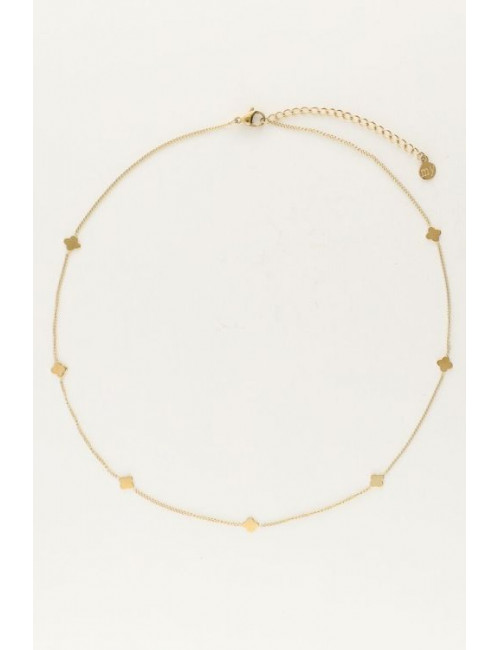 Halsketting Goud | klavertjes