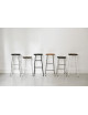 Cornet Bar Stool | cream white/smoked oak