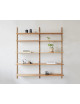 Shelf Library H1852 W80 | double section/oak