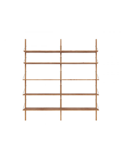 Shelf Library H1852 W80 | double section/oak