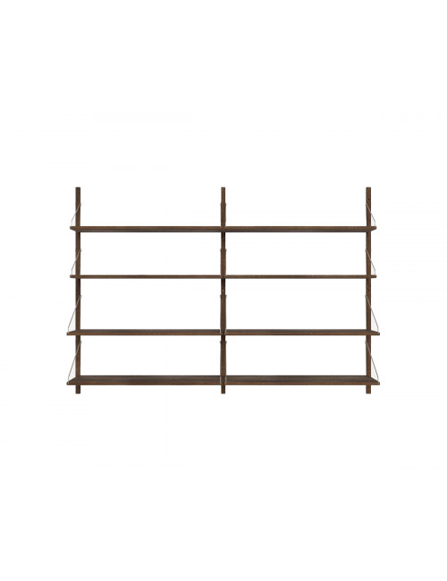 Shelf Library H1148 W80 | double section/dark oak