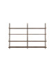 Shelf Library H1148 W80 | double section/dark oak