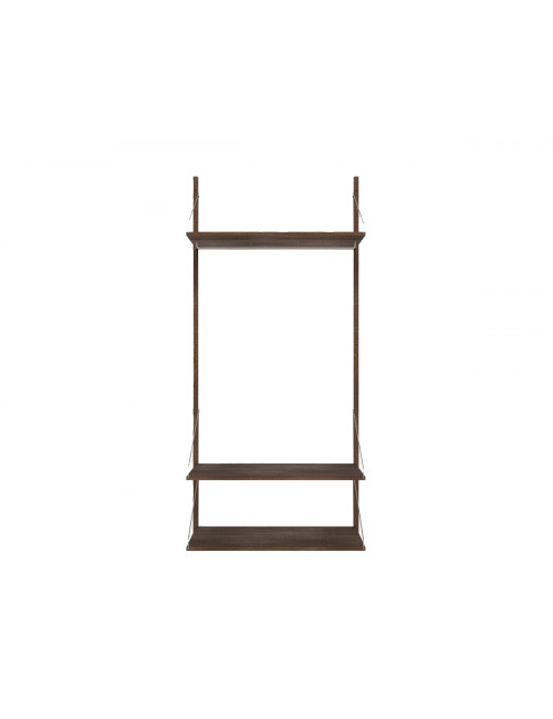 Shelf Library H1852 W80 | hanger section/dark oak