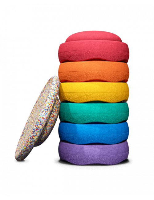 Stapelstein 6 + 1 | super confetti rainbow set/classic