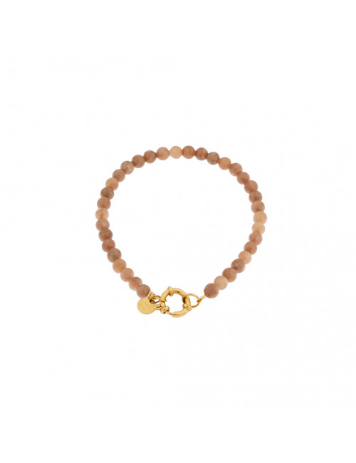 Armbandje Brown Beads | goud