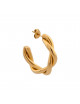 Oorbel Big Braided Hoop | goud