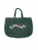 Strandtas Amour | donkergroen