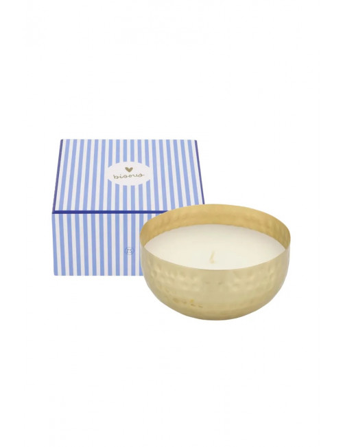 Geurkaars Metaal in Geschenkdoos | bisous/blauw/wit
