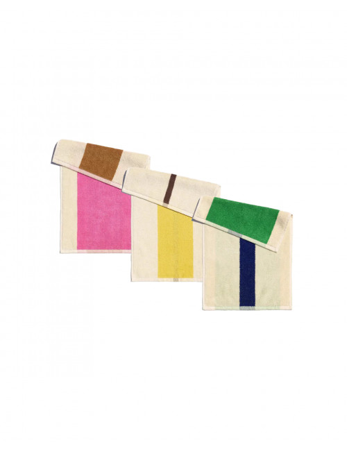 Gastendoekjes 30x50cm (set van 3) | pink/royal blue/brown
