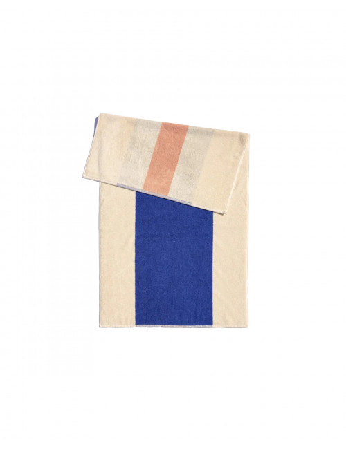 Badhanddoek 70x140cm | royal blue/peach